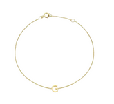 9ct YG MINI INITIAL 'G' B/L 15.5-19cm